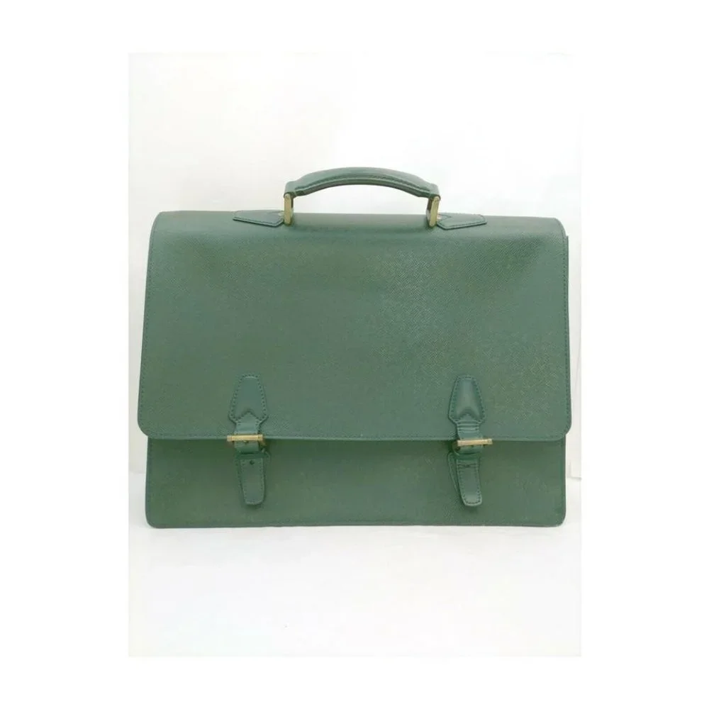 Louis Vuitton Green Taiga Leather Porte Documents